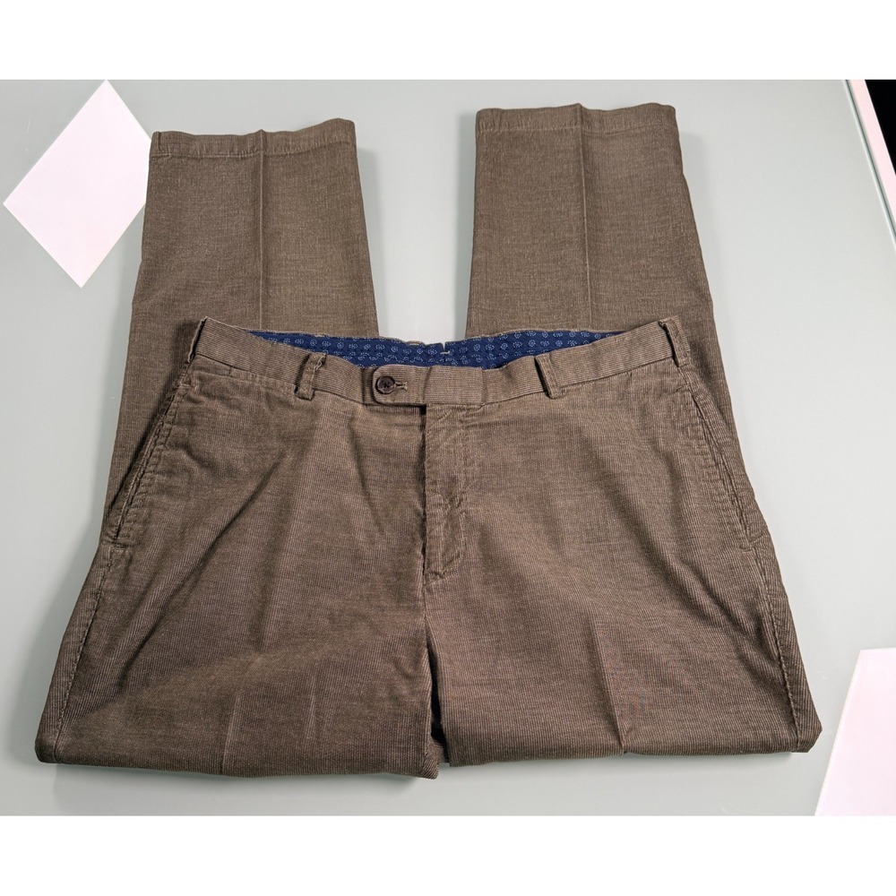 Peter Millar Corduroy Trouser Pants Men's 36x29 Brown Straight Leg Preppy